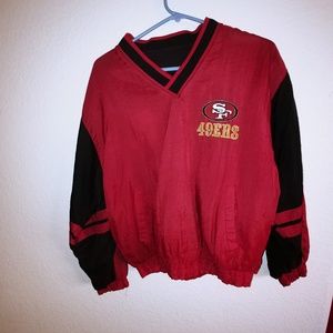 A vintage reversible 49ers pullover sweater